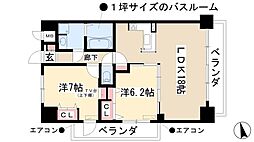 AlbaGrande千種 2LDKの間取図画像