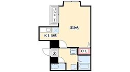 サンセイハイツ桜山 1Kの間取図画像