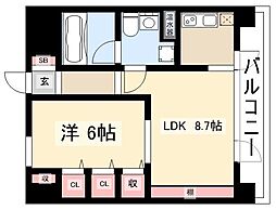 ラ・クール泉 1LDKの間取図画像