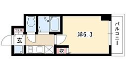 スペーシア堀田 1Kの間取図画像