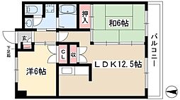 エクセル石仏 2LDKの間取図画像