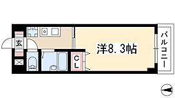 びい5堀田 1Kの間取図画像