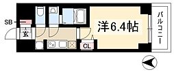プレサンス広小路通今池 1Kの間取図画像