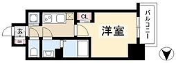 エステート金山 1Kの間取図画像