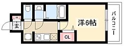 プレサンス大須観音フィエスタ 1Kの間取図画像