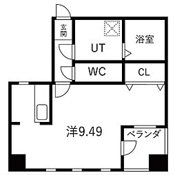 コンフォート瑞穂 ワンルームの間取図画像