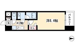 フローラル東別院 1Kの間取図画像