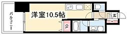 AMBERHOUSEHorita ワンルームの間取図画像