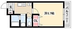 アヴァンセ 1Kの間取図画像