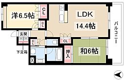 パークホームズ覚王山サウス 2LDKの間取図画像