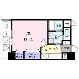 グレイスあらかわ 1Kの間取図画像