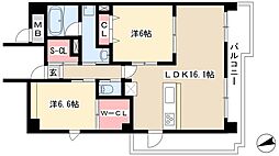 エポックイカイ 2LDKの間取図画像