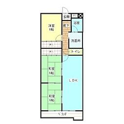 ヒルトンブルー 3LDKの間取図画像