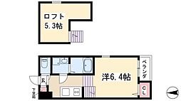 ハーモニーテラスYuu-Tao姫宮町 1Kの間取図画像