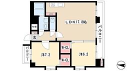 プロビデンスアオイタワー 2LDKの間取図画像