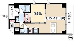 IZResidence 1LDKの間取図画像