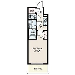 S-RESIDENCE金山3丁目 1Kの間取図画像