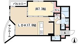 プロシード金山2 1LDKの間取図画像