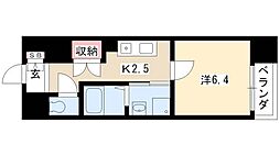 Ceres鶴舞 1Kの間取図画像