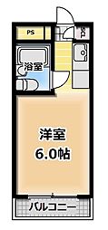 だるま堂ビル 1Kの間取図画像