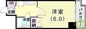 ヌーベルフルーブ  ｜ 兵庫県神戸市兵庫区今出在家町2丁目（賃貸マンション1K・5階・19.50㎡） その2