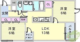 アルカンシェルII 403 ｜ 兵庫県神戸市兵庫区御崎本町1丁目（賃貸マンション2LDK・4階・56.89㎡） その2