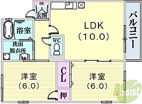 ベルドミールA棟  ｜ 兵庫県神戸市長田区前原町2丁目（賃貸アパート2LDK・1階・52.00㎡） その2