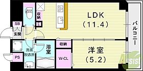 precioso神戸  ｜ 兵庫県神戸市長田区北町1丁目（賃貸マンション1LDK・8階・40.57㎡） その2