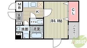 KONTI松野  ｜ 兵庫県神戸市長田区松野通2丁目（賃貸マンション1K・4階・25.05㎡） その2