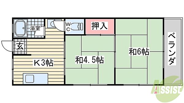 大塚コーポ ｜兵庫県神戸市長田区大塚町5丁目(賃貸マンション2K・3階・29.16㎡)の写真 その2