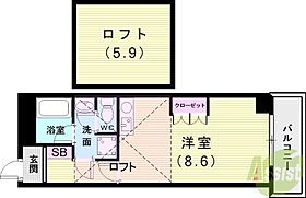 Badge新長田  ｜ 兵庫県神戸市長田区水笠通3丁目5-24（賃貸マンション1K・3階・29.58㎡） その2