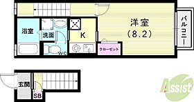 ドゥムールストレチア  ｜ 兵庫県神戸市西区白水2丁目10-1（賃貸アパート1K・2階・30.61㎡） その2