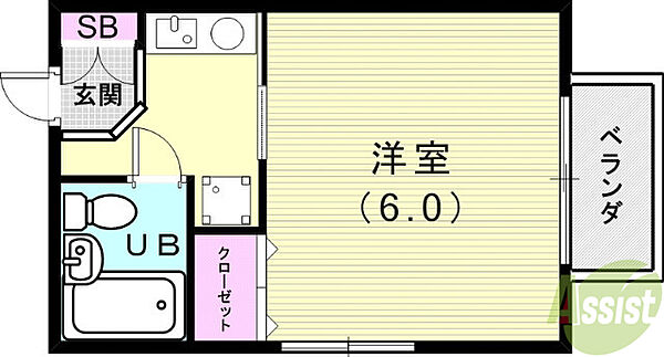 ジェネシスみづほ ｜兵庫県神戸市垂水区馬場通(賃貸アパート1R・2階・17.00㎡)の写真 その2