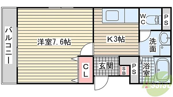 ルミエール下條 ｜兵庫県神戸市長田区大谷町3丁目(賃貸マンション1K・2階・26.86㎡)の写真 その2