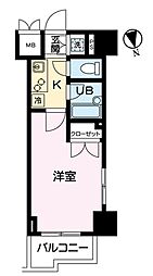 ルーブル南麻布 1Kの間取図画像