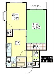 セザール霞A棟 2階/205