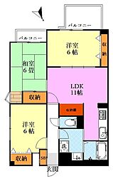 パークヒルズ西台 3LDKの間取図画像