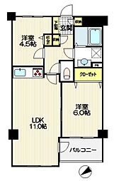 グランドメゾン調布小島町 2LDKの間取図画像