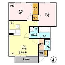 ロイヤルスクエア　Ｆ 103 ｜ 茨城県神栖市知手（賃貸アパート2LDK・1階・55.71㎡） その2