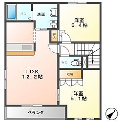 ＳＫＹ　ＬＡＲＫ 2階2LDKの間取り