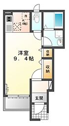 Ｌａ-recolte（ラ・レコルト） 1階1Kの間取り