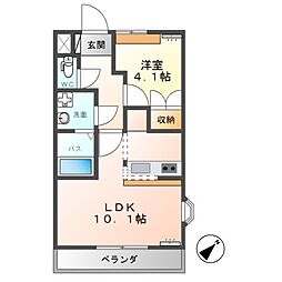 プログレスファースト 1LDKの間取図画像