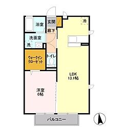 グラン・ジュテC 1LDKの間取図画像