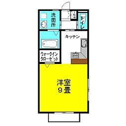 ラフォンテ・レパード3 ワンルームの間取図画像