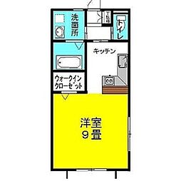 ラフォンテ・レパード4 ワンルームの間取図画像