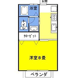 ラ・フォンテ・チャオ5th 1Kの間取図画像