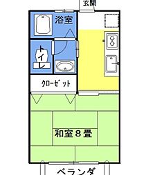 ラ・フォンテ・チャオ1st 1Kの間取図画像