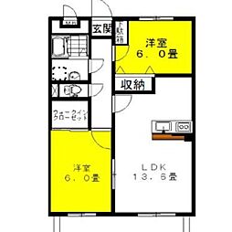 シティコート2 2LDKの間取図画像