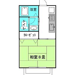 ラ・フォンテGOO 1Kの間取図画像