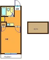 アリス深谷第4号館 1Kの間取図画像